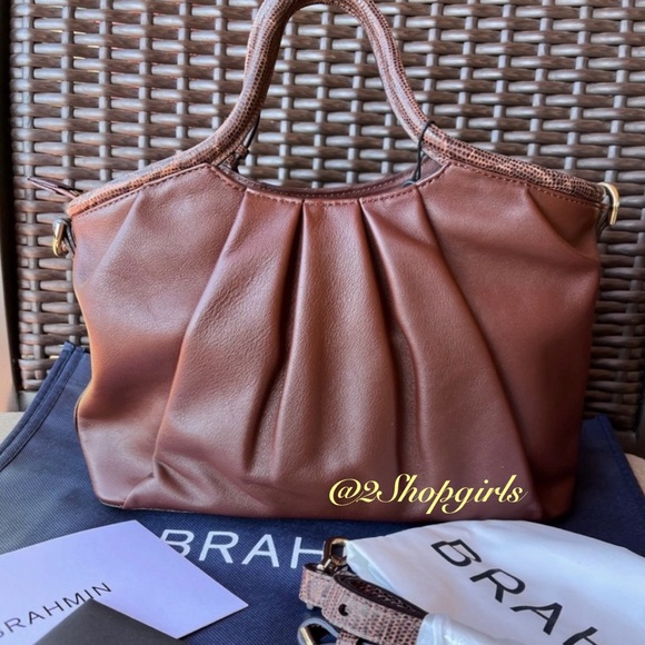 NWT HTF Brahmin Small Elaine Pecan Haiku Satchel - Picture 3 of 16